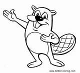 Beaver Coloring Pages Printable Say Hi Kids Color Print sketch template