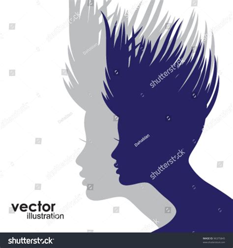 woman face silhouette stock vector illustration  shutterstock