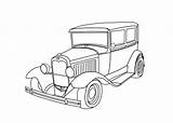 Car Cartoon Coloring Pages Old Cars Hot Truck Rod Drawing Draw Remote Drawings Color Control Step Classic Easy Värityskuva Fish sketch template