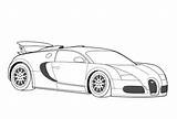 Coloring Bugatti Veyron Chiron Bugattiveyron Pikafi sketch template