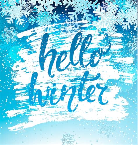 premium vector  winter greeting card  snowflakes