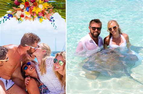 couple marry on paradise island surrounded by sharks and