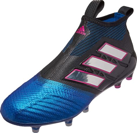 adidas ace  purecontrol fg soccer cleats black blue soccer master