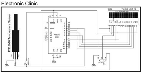 arduino dsb digital temperature sensor library wiring programming