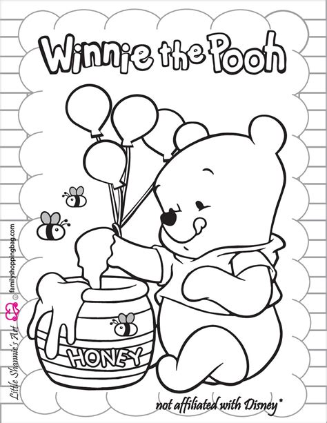 winnie  pooh coloring pages  print