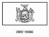 Flag York State Coloring Color sketch template