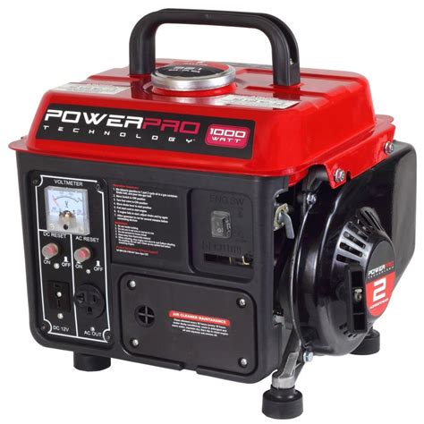 power pro technology  watt  stroke gasoline powered portable generator   home depot