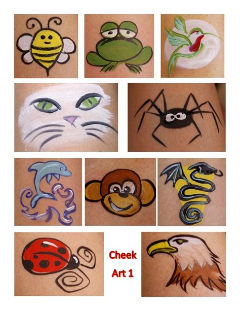 templates easy face painting ideas  cheeks printable word searches