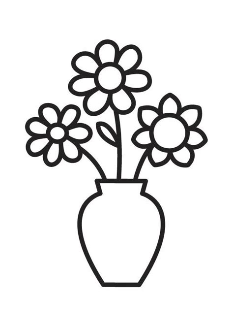 flower vase coloring pages flower coloring page