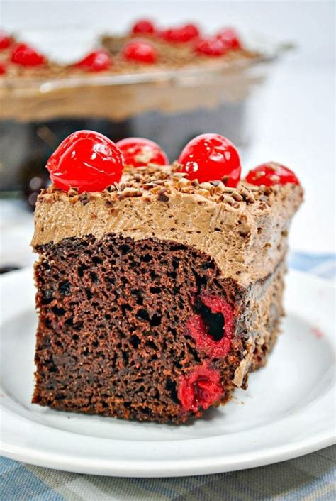 easy chocolate cherry cake recipe  chocolate buttercream