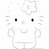 Kitty Hello Dot Dots Connect Miss Worksheets Cute Worksheet Kids Printable sketch template