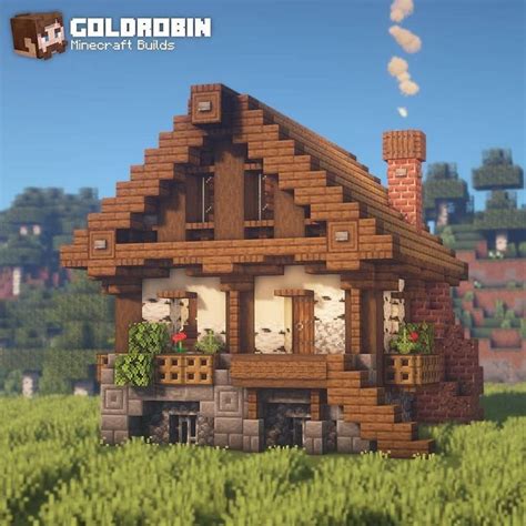 minecraft inspiration  instagram     cozy  cabin  atxgoldrobin follow