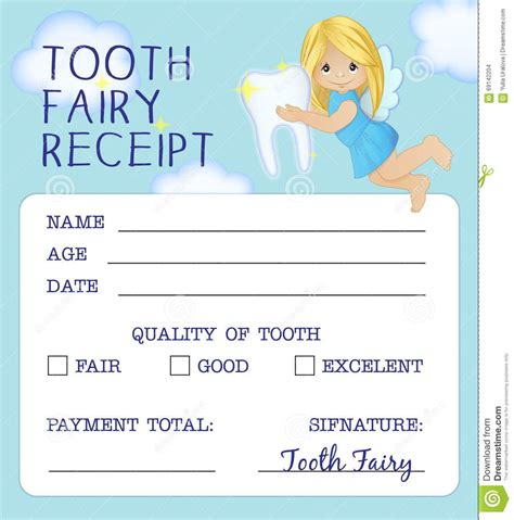 tooth fairy certificate printable printable templates