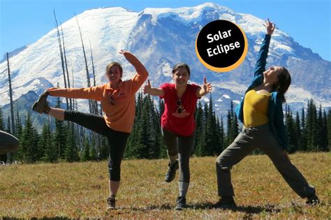 yoga wilderness rainier backpacking solar eclipse