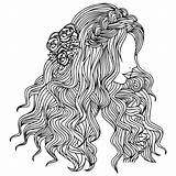 Hair Pages Coloring Beautiful Adult Printable Colouring Para Pintar Sheets Adults Imágenes Color App Kids Description Colorear Choose Board sketch template