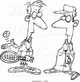 Golfer Outlined Glaring Tennis sketch template