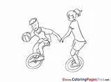Coloring Sheets Unicycles Pages Sheet Title sketch template