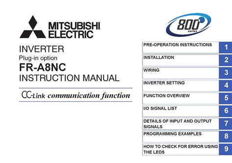 mitsubishi electric fr anc instruction manual   manualslib