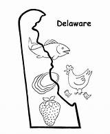Delaware State Coloring Pages Outline Map Printables Usa Go States Print Next Back Choose Board sketch template