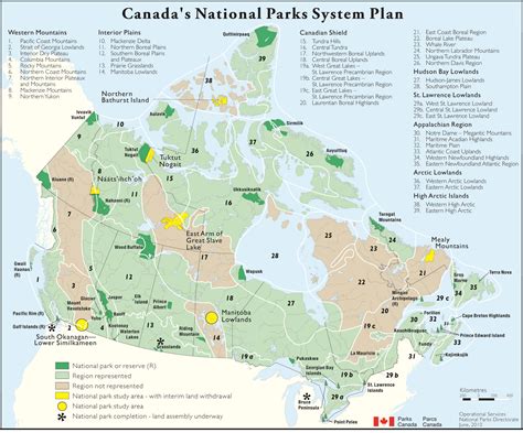 national parks canada map carolina map