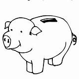 Piggy Coloring Bank Money Banks Saving Clipart Designlooter Sketch Template Pages sketch template