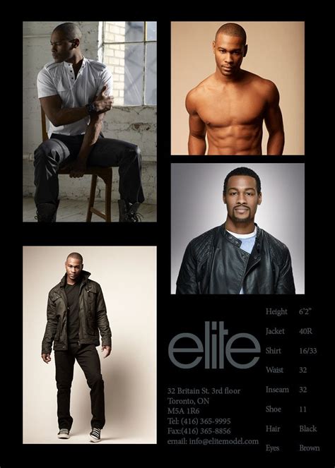 image result for male model comp card