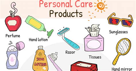 personal care products names  english esl