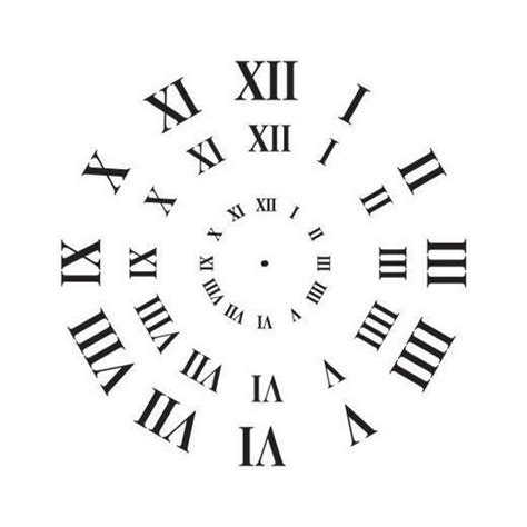 Stencil Clock Face Roman Numerals 3 Sizes 8714772148618