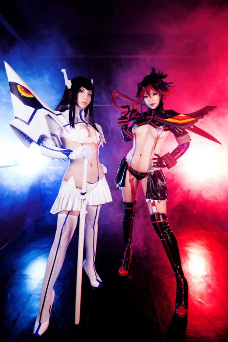 satsuki and ryuko cosplay scantily clad sankaku complex