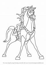 Tangled Maximus Draw Drawing Step Disney Horse Tutorials Cartoon Series Drawingtutorials101 Characters Cartoons Movies Lessons sketch template