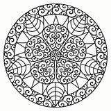 Flower Coloring Pattern Intricate Sheet Pages Mandala Flowers sketch template