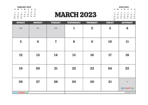 printable march  calendar  templates