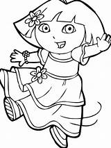Dora Coloring Procoloring Mermaid Peppa Raskrasil sketch template