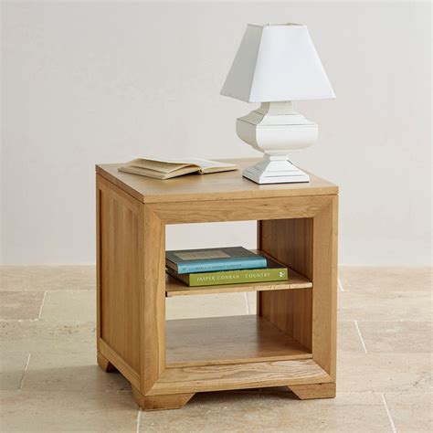 bevel natural solid oak lamp table oak living room furniture