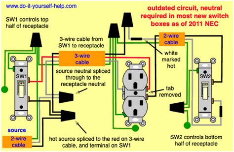 light switch outlet wiring
