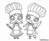 Coloring Pages Cook Cooking Ready Utensils Print Sheets Chef Hellokids Little Color Girl Kids Getcolorings Boy Getdrawings sketch template