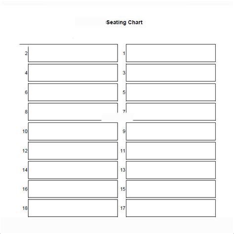 wedding seating chart template template business