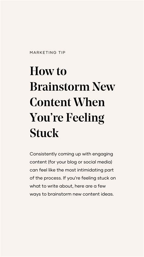 How To Brainstorm New Content When Youre Feeling Stuck – Artofit