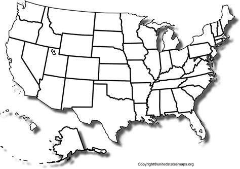 unlabeled map   united states