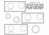 Money Printable Kid Kids Play Customizable Blank Color Own Printables sketch template