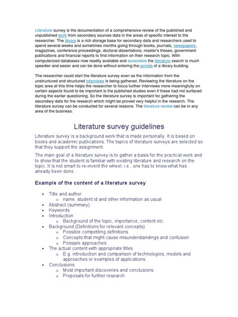literature survey thesis epistemology