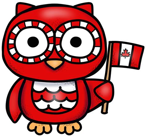 Educlips Design Freebie Canada Day Owl