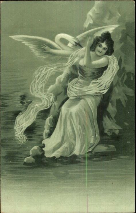 Art Nouveau Fantasy Greek Myth Leda And The Swan