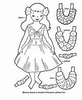 Paper Dolls Cut Sheets Activity Doll Printable Coloring Pages Hawaiian Girl Clothes Cutout There Colouring Mazes Dot Children Cutouts Hawaii sketch template