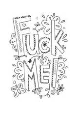Coloring Pages Fuck Words Swear Printable sketch template