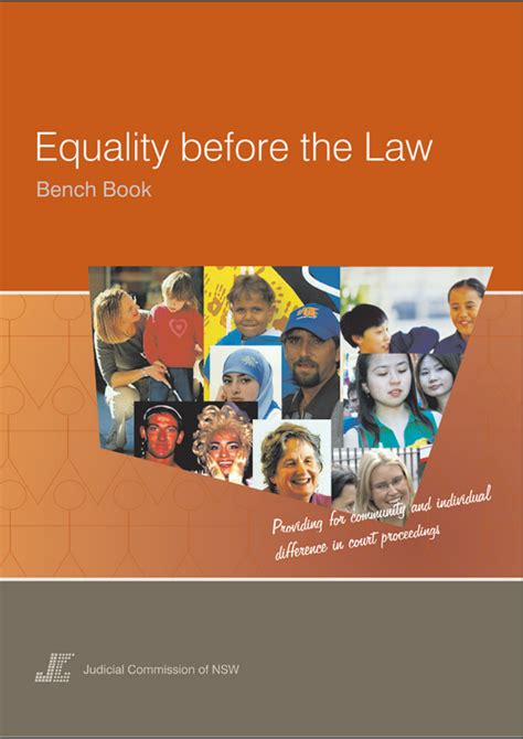 equality   law bench book judicial commission   south wales