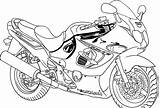 Coloring Motorcycle Pages Print Popular sketch template