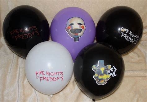 nights  freddys  party balloons golden freddy scary font fnaf ebay birthday