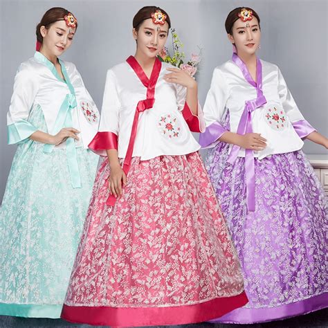 New Design Women Elegant Korean Traditional Costume Minority Dance