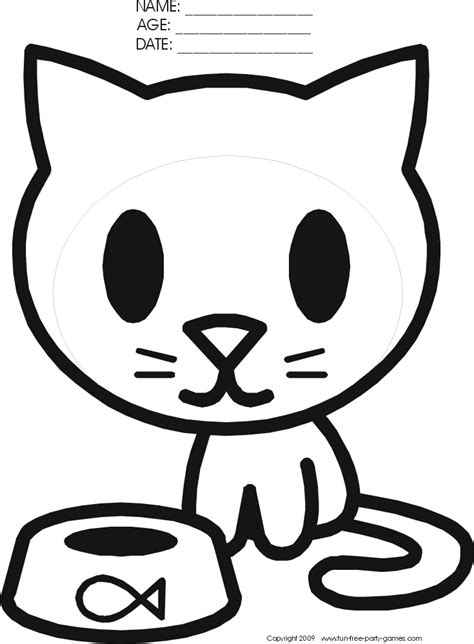 printable cartoon cat coloring pages pictures colorist